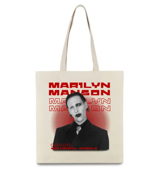 Эко-сумка Marylin Manson Mechanical animals Бежевый фото
