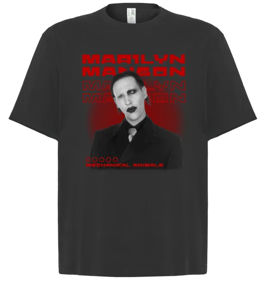 Футболка Оверсайз Marylin Manson Mechanical animals Черный фото