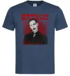Мужская футболка Marylin Manson Mechanical animals Темно-синий фото