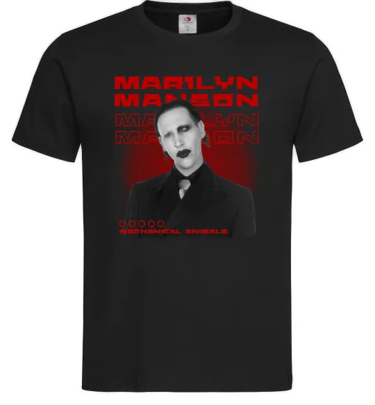 Мужская футболка Marylin Manson Mechanical animals Черный фото