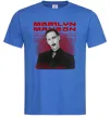Мужская футболка Marylin Manson Mechanical animals Ярко-синий фото