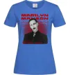 Жіноча футболка Marylin Manson Mechanical animals Яскраво-синій фото