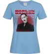 Жіноча футболка Marylin Manson Mechanical animals Блакитний фото