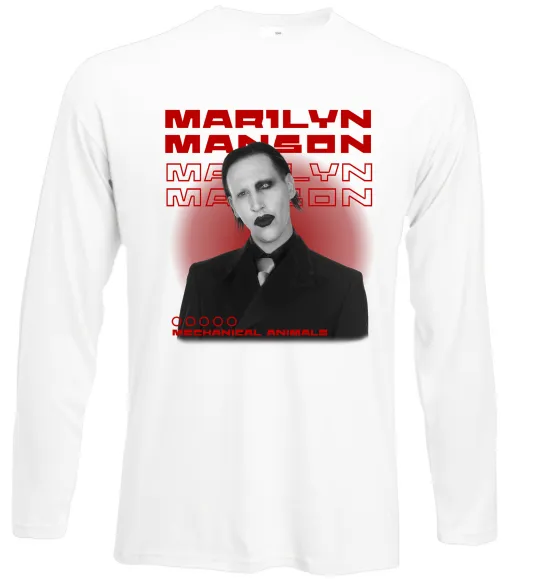 Лонгслив Marylin Manson Mechanical animals Белый фото