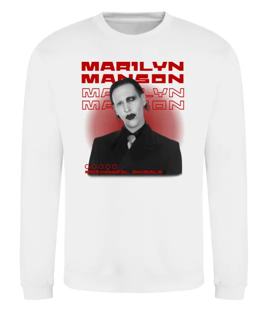 Свитшот Marylin Manson Mechanical animals Белый фото