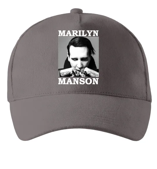 Кепка Marylin Manson photocard Сірий фото