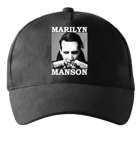 Кепка Marylin Manson photocard Черный фото