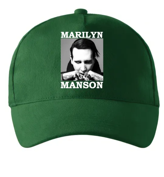 Кепка Marylin Manson photocard Темно-зеленый фото