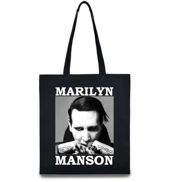Эко-сумка Marylin Manson photocard Черный фото