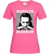Женская футболка Marylin Manson photocard Ярко-розовый фото