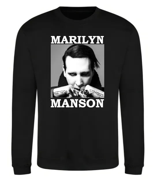 Свитшот Marylin Manson photocard Черный фото