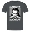 Мужская футболка Marylin Manson photocard Графит фото
