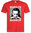 Мужская футболка Marylin Manson photocard Красный фото