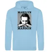 Мужская толстовка (худи) Marylin Manson photocard Голубой фото