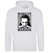 Жіноча толстовка (худі) Marylin Manson photocard Сірий меланж фото