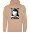 Жіноча толстовка (худі) Marylin Manson photocard Пісочний фото