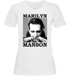 Женская футболка Marylin Manson photocard Белый фото