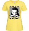 Женская футболка Marylin Manson photocard Лимонный фото