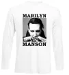 Лонгслив Marylin Manson photocard Белый фото