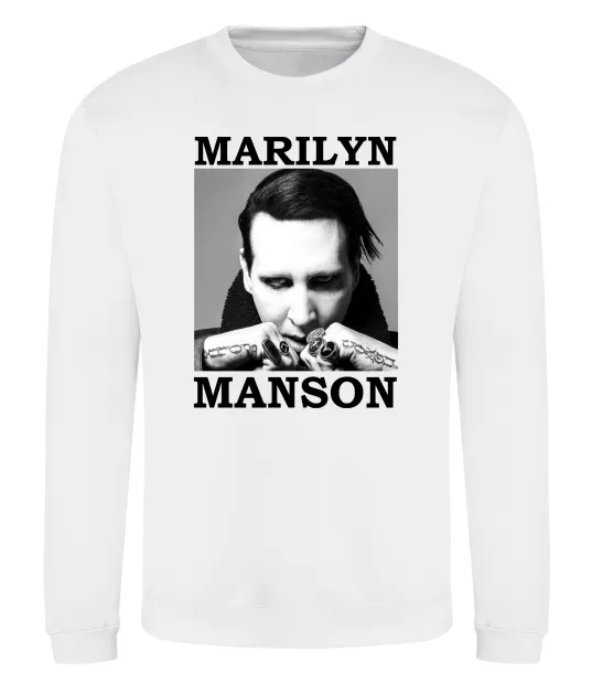 Свитшот Marylin Manson photocard Белый фото