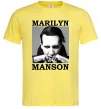 Мужская футболка Marylin Manson photocard Лимонный фото