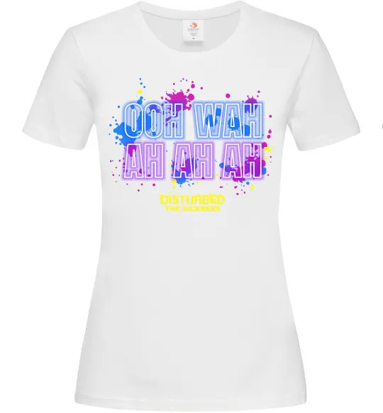 Женская футболка Disturbed Ooh wah ah ah ah Белый фото