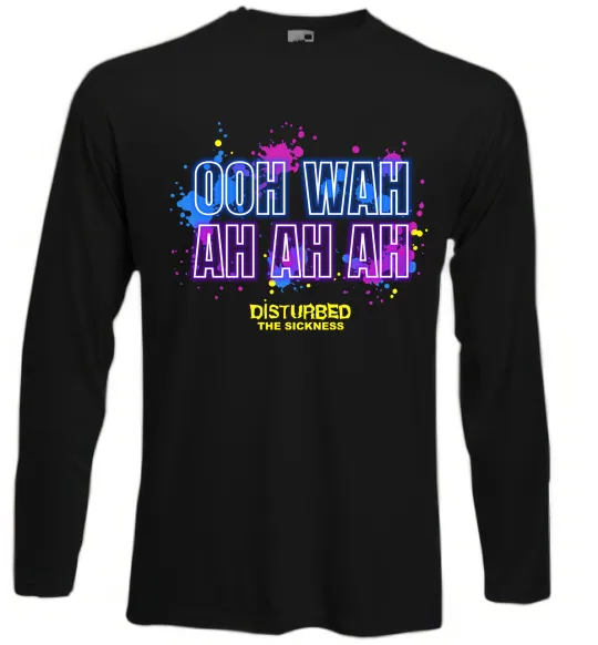 Лонгслив Disturbed Ooh wah ah ah ah Черный фото