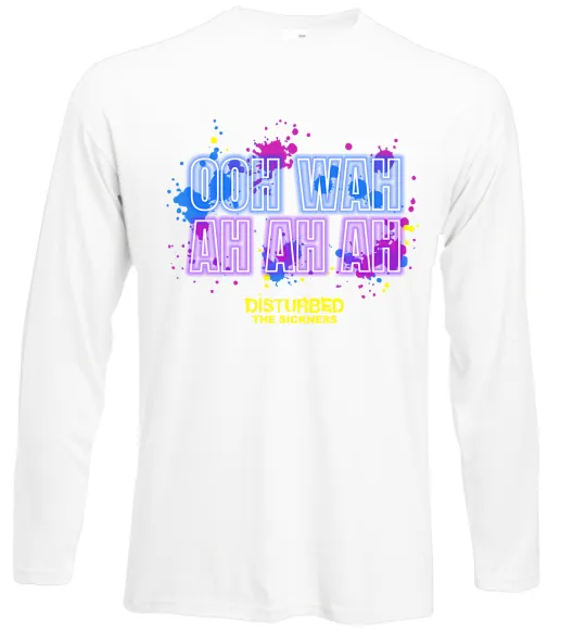 Лонгслив Disturbed Ooh wah ah ah ah Белый фото