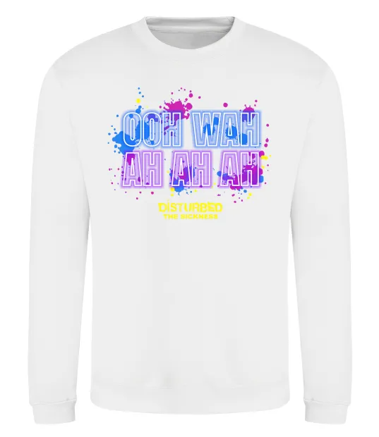 Світшот Disturbed Ooh wah ah ah ah Білий фото