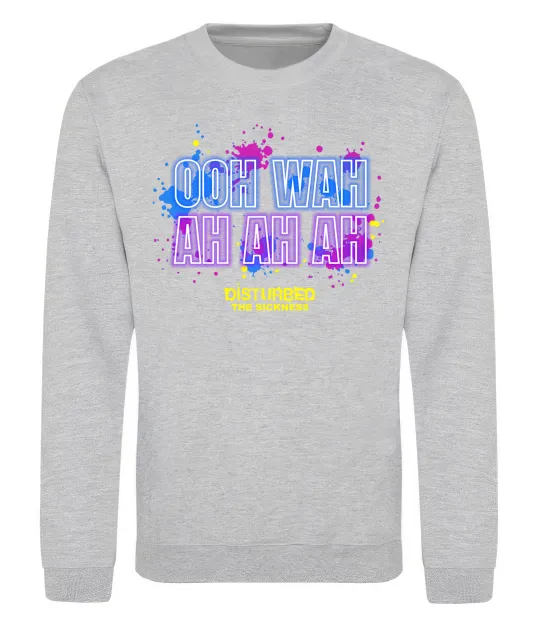 Світшот Disturbed Ooh wah ah ah ah Сірий меланж фото