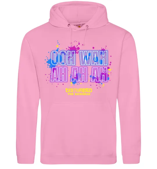Женская толстовка (худи) Disturbed Ooh wah ah ah ah Розовый фото