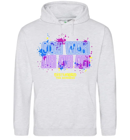 Жіноча толстовка (худі) Disturbed Ooh wah ah ah ah Сірий меланж фото