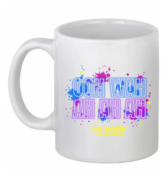 Чашка керамическая Disturbed Ooh wah ah ah ah Белый фото
