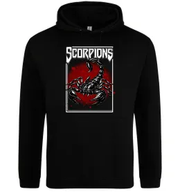 Чоловіча толстовка (худі) Scorpions Чорний Чоловіча толстовка (худі) Scorpions Чорний фото