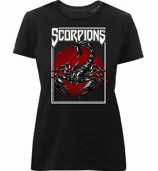 Жіноча преміум футболка Scorpions Чорний фото