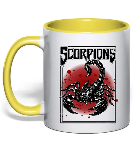Чашка с цветной ручкой Scorpions Солнечно желтый фото
