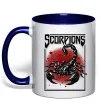 Чашка с цветной ручкой Scorpions Глубокий темно-синий фото