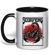 Чашка с цветной ручкой Scorpions Черный фото