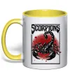 Чашка с цветной ручкой Scorpions Лимонный фото