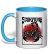 Чашка с цветной ручкой Scorpions Голубой фото