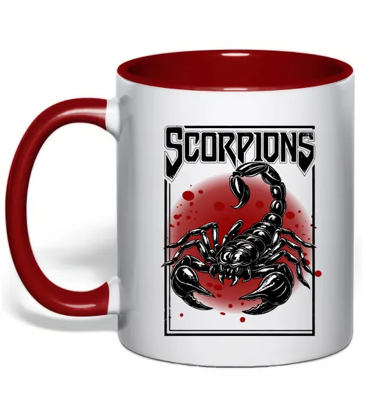 Чашка с цветной ручкой Scorpions Красный фото