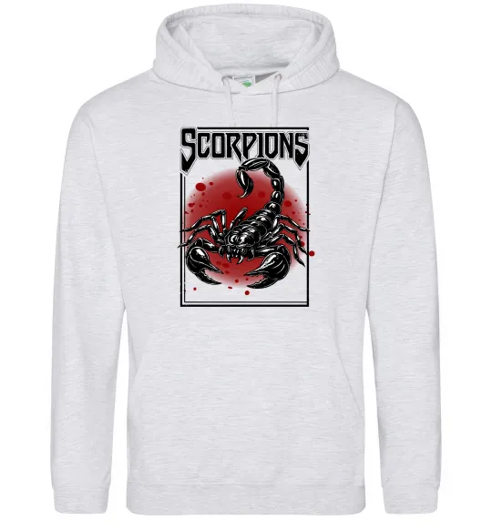 Чоловіча толстовка (худі) Scorpions Сірий меланж фото
