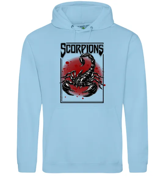 Чоловіча толстовка (худі) Scorpions Блакитний фото