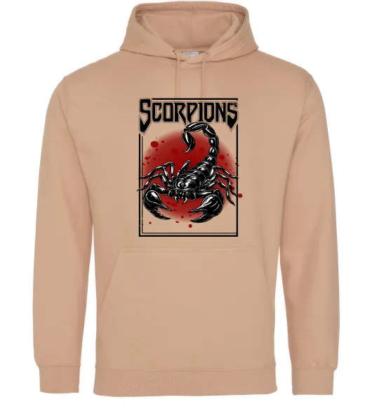 Женская толстовка (худи) Scorpions Песочный фото