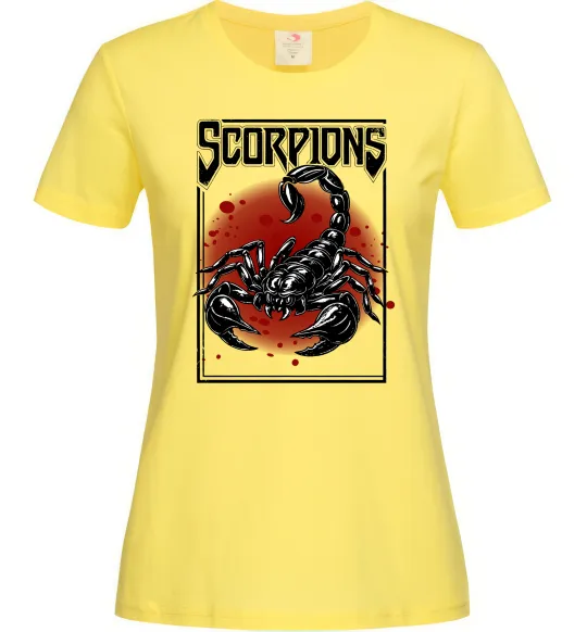 Женская футболка Scorpions Лимонный фото