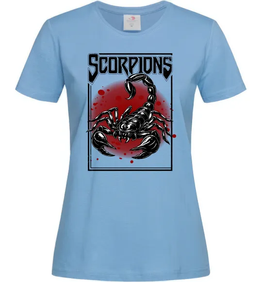 Женская футболка Scorpions Голубой фото