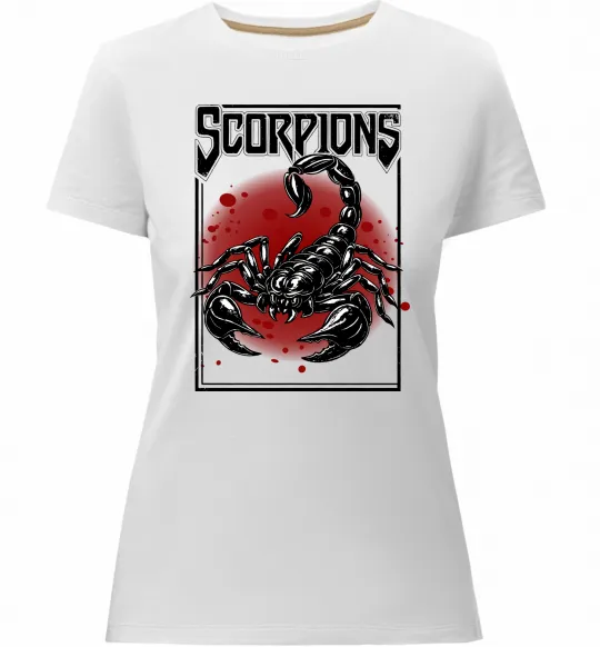 Жіноча преміум футболка Scorpions Білий фото