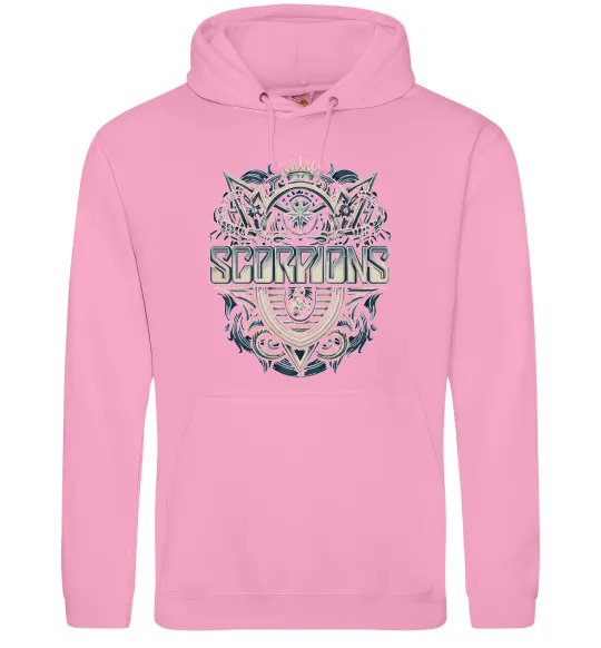 Мужская толстовка (худи) Scorpions art Розовый фото