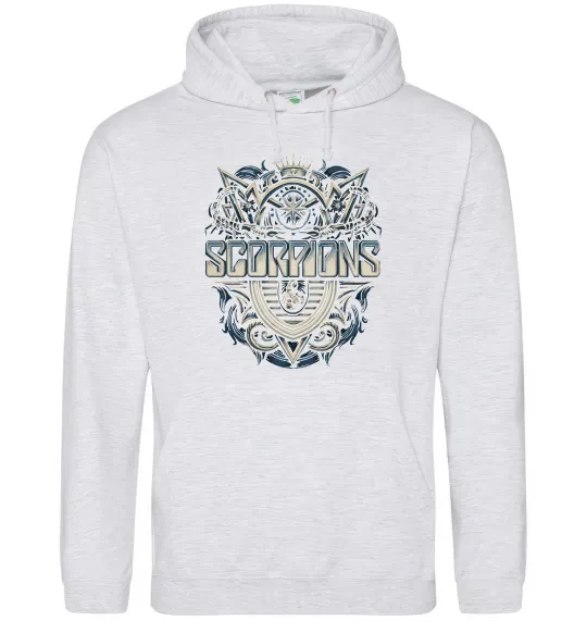 Женская толстовка (худи) Scorpions art Серый меланж фото