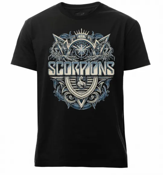 Чоловіча преміум футболка Scorpions art Чорний фото